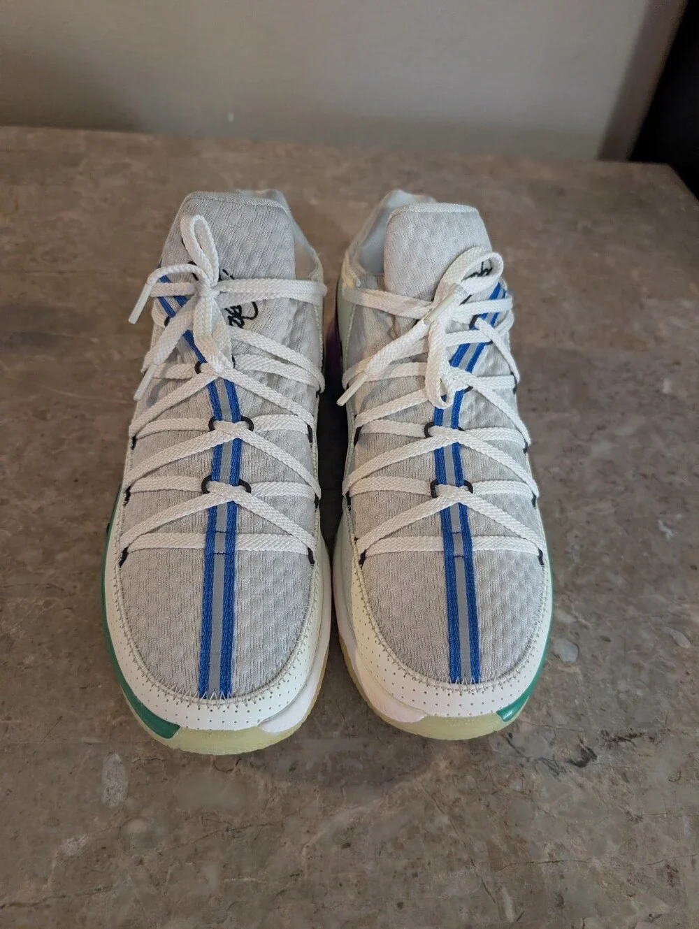 Nike LeBron 17 XV111 Spruce White (2020) Glow In The Dark Men's Size 11 No Box